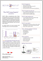 The ChIP Assay Expert Active Motif