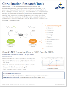 Cayman Citrullination Research Tools